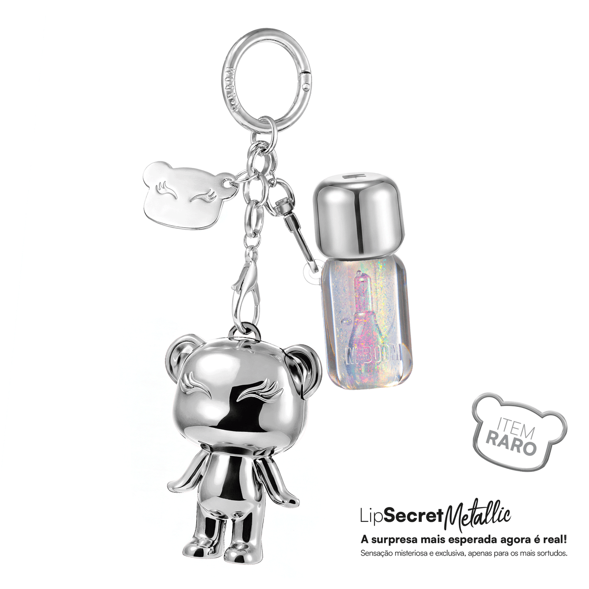SECRET BOOM BOX METALLIC EDITION GLOSS + MBOOMIE + CHAVEIRO