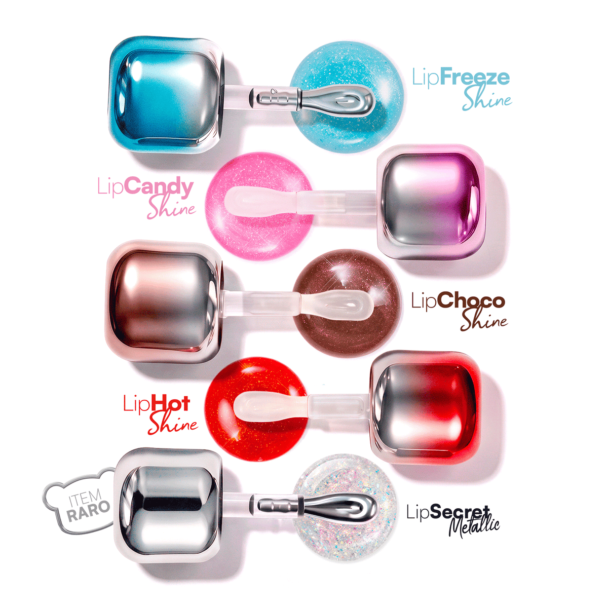 SECRET BOOM BOX METALLIC EDITION GLOSS + MBOOMIE + CHAVEIRO